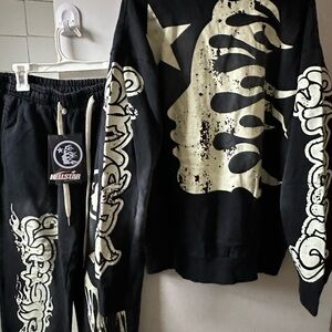 Hellstar tracksuit Graphic Sweatshirt and Joggers Set